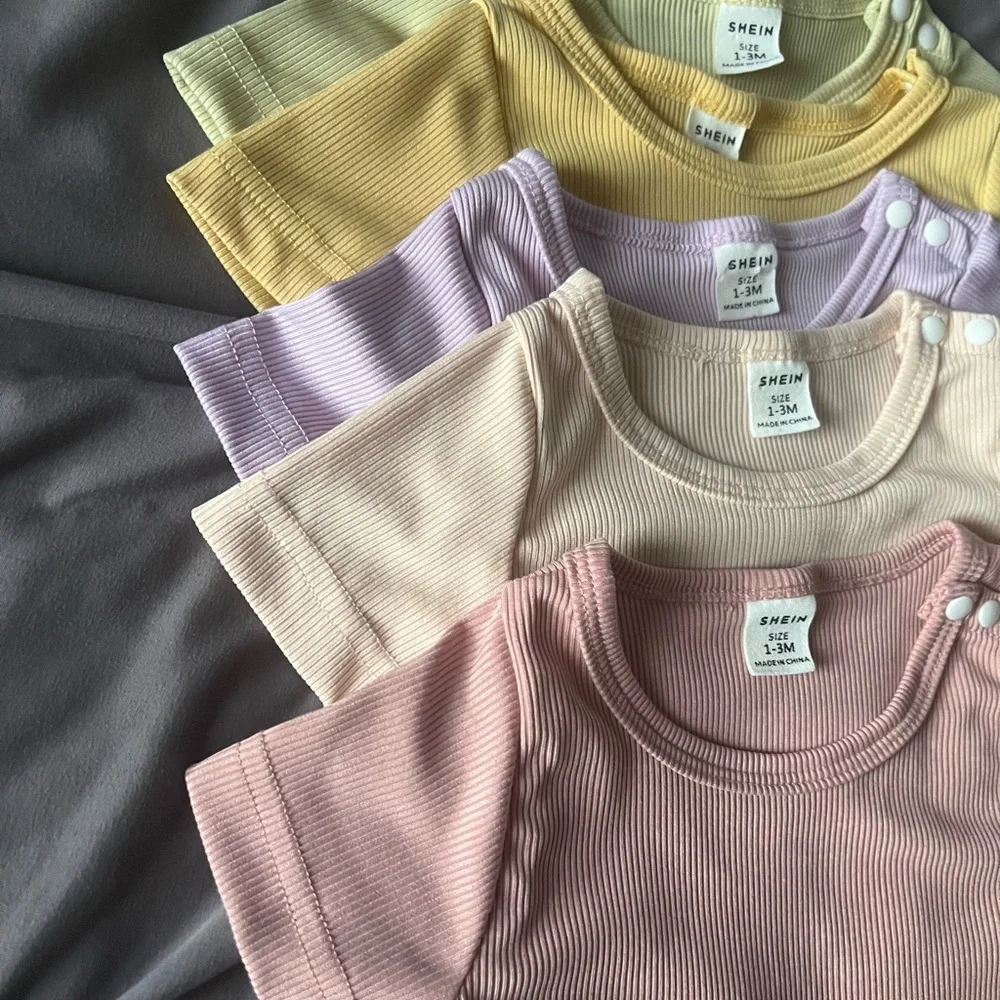 Shein Baby Ribbed T-Shirts Set - Picture 5 of 5